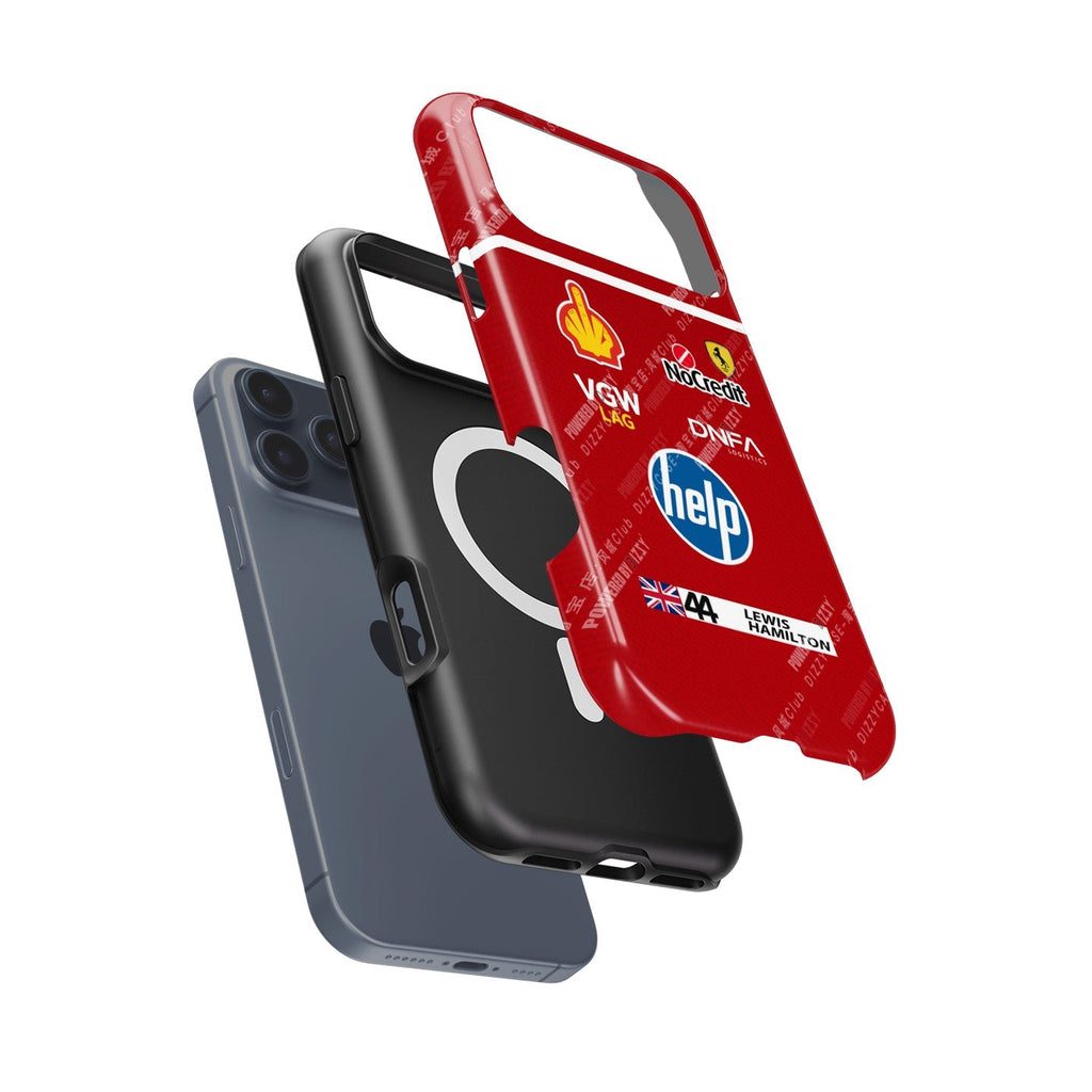 Lewis Hamilton Ferrari Parody Race Suit Phone Case ?¡ìC Satirical ???HELP??¨¤ Edition (for iPhone)