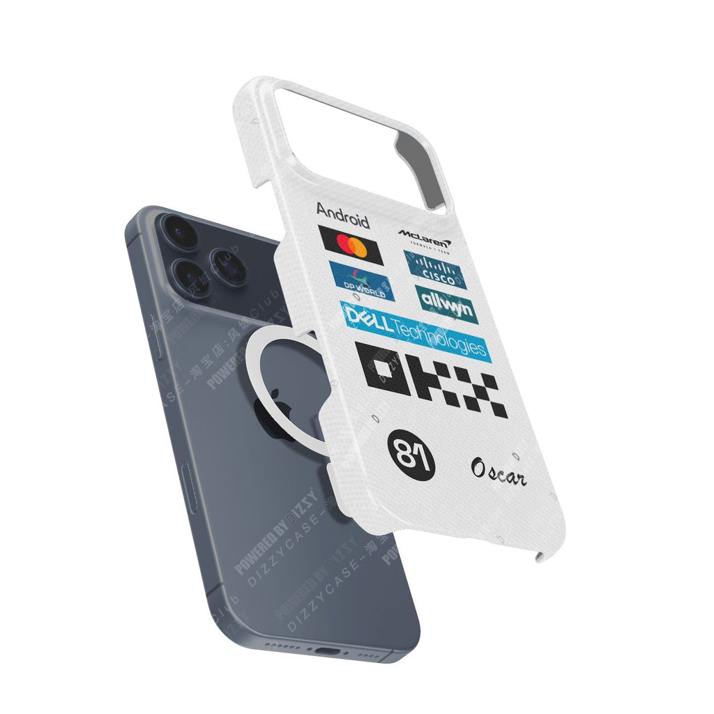 Oscar Piastri 2025 Monaco GP Phone Case ?¡ìC McLaren White Race Suit Edition (For iPhone)