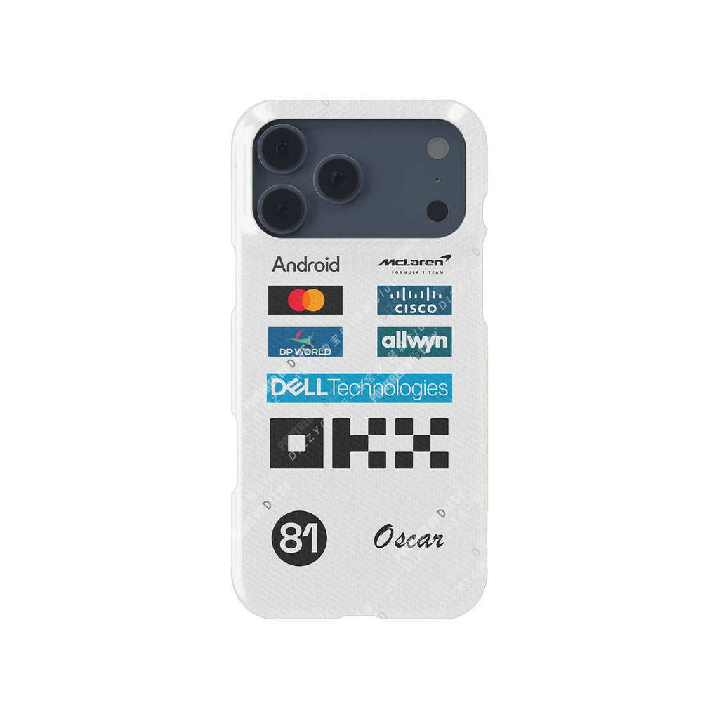 Oscar Piastri 2025 Monaco GP Phone Case ?¡ìC McLaren White Race Suit Edition (For iPhone)