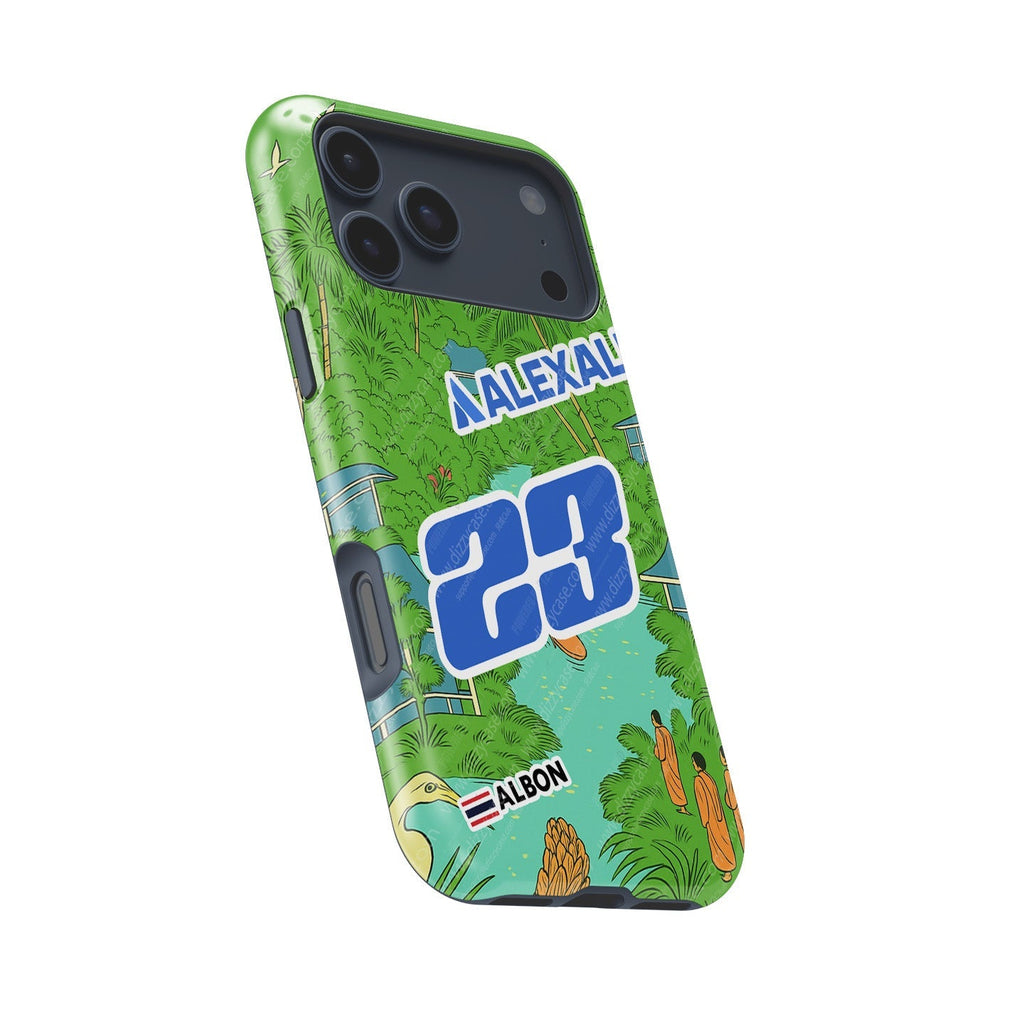 Alex Albon 2025 Singapore GP Helmet iPhone Case ?¡ìC UNICEF Charity Edition