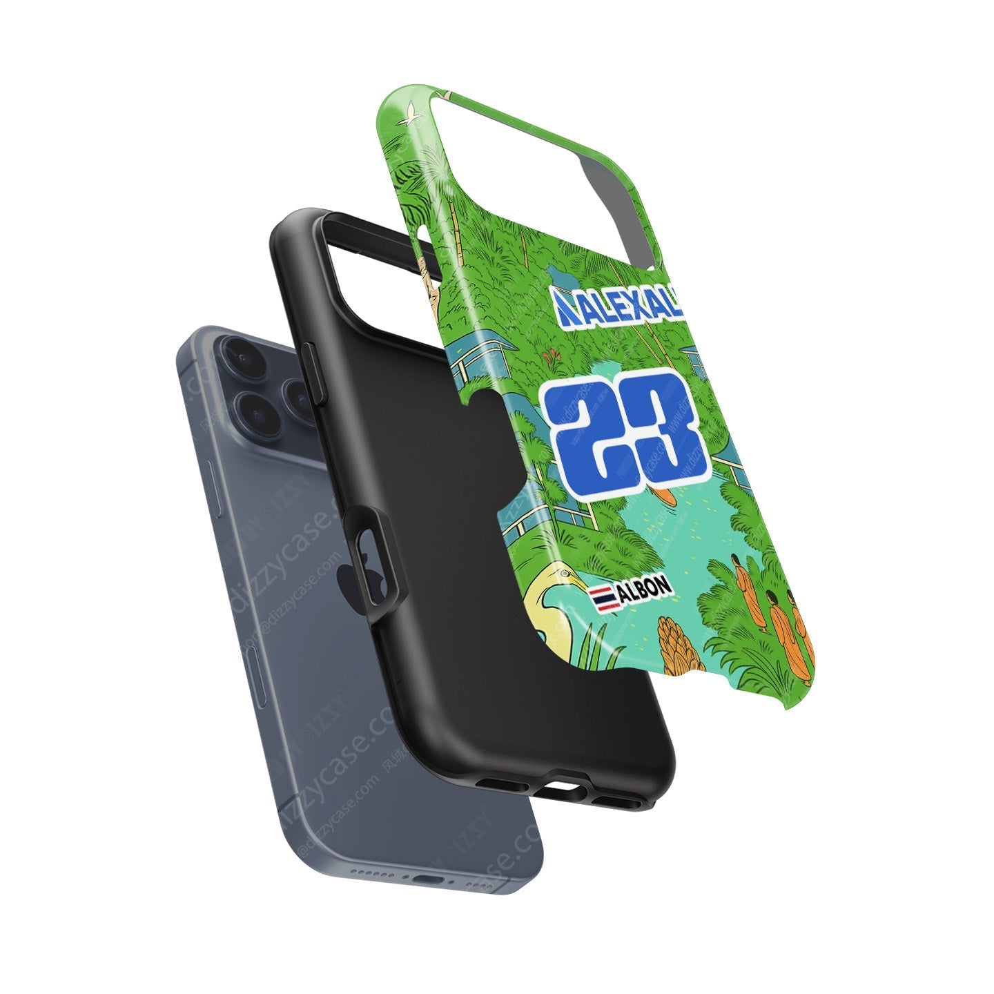 Alex Albon 2025 Singapore GP Helmet iPhone Case ?¡ìC UNICEF Charity Edition