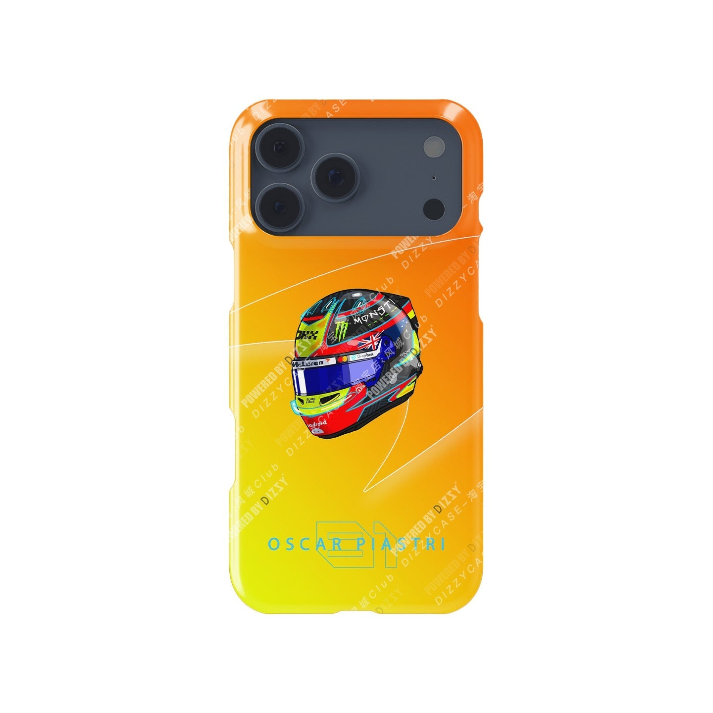 Oscar Piastri 2025 Helmet Phone Case ?¡ìC Australian Heritage Edition for iPhone (McLaren Edition)