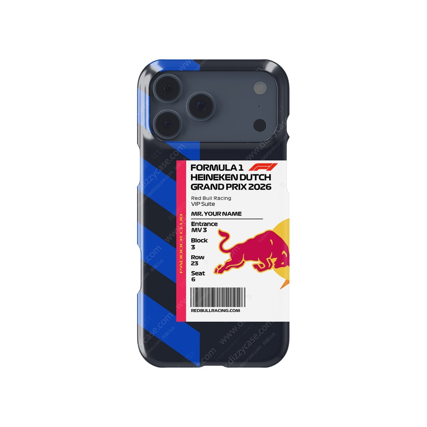 Custom Red Bull VIP Pass iPhone Case - Dutch GP 2026