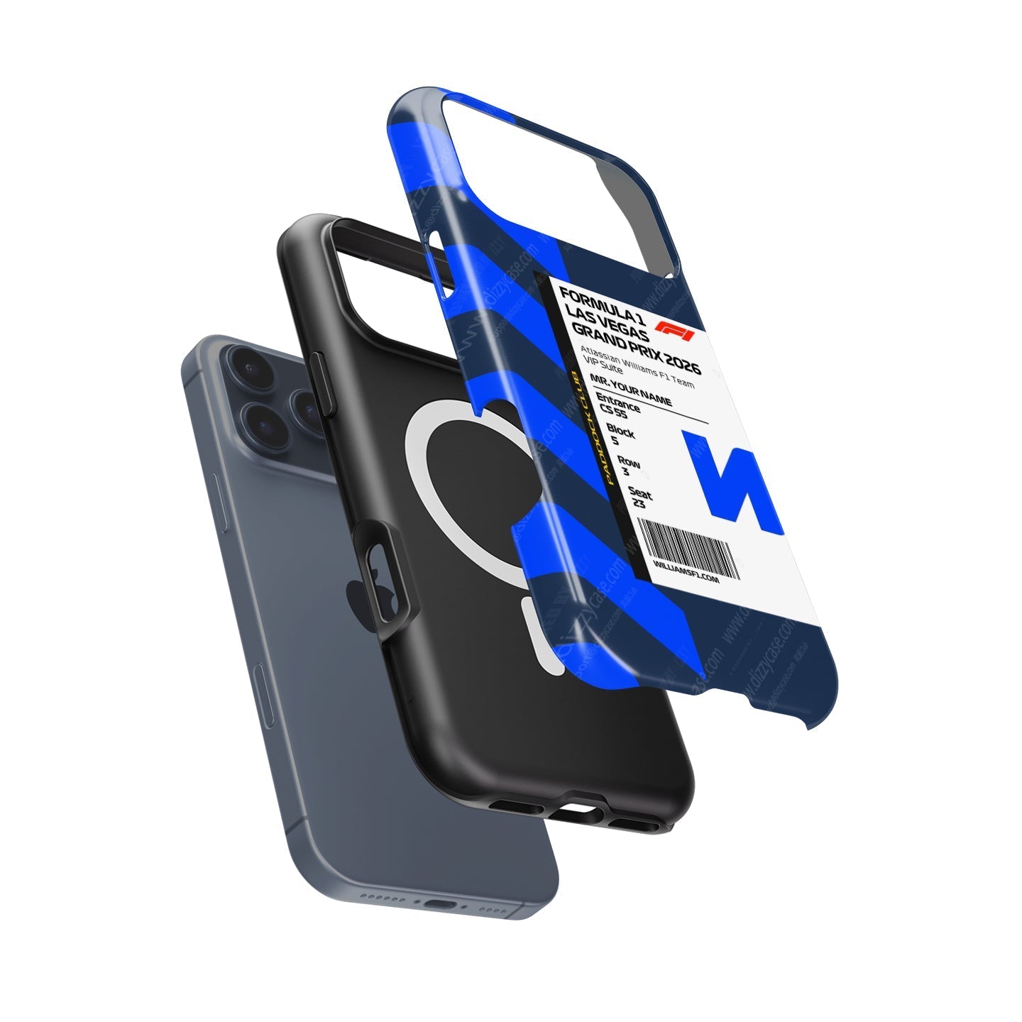 Custom Williams Racing VIP Pass iPhone Case - Las Vegas 2026