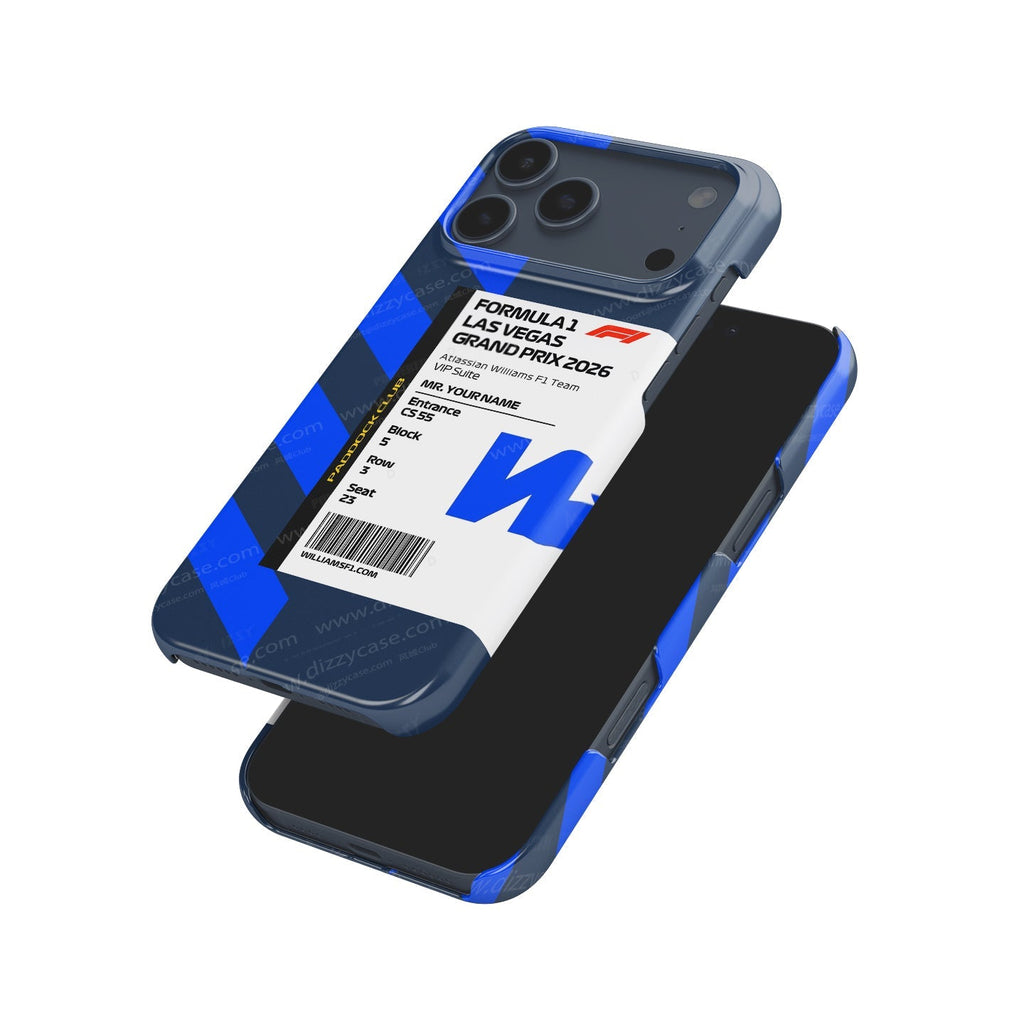 Custom Williams Racing VIP Pass iPhone Case - Las Vegas 2026