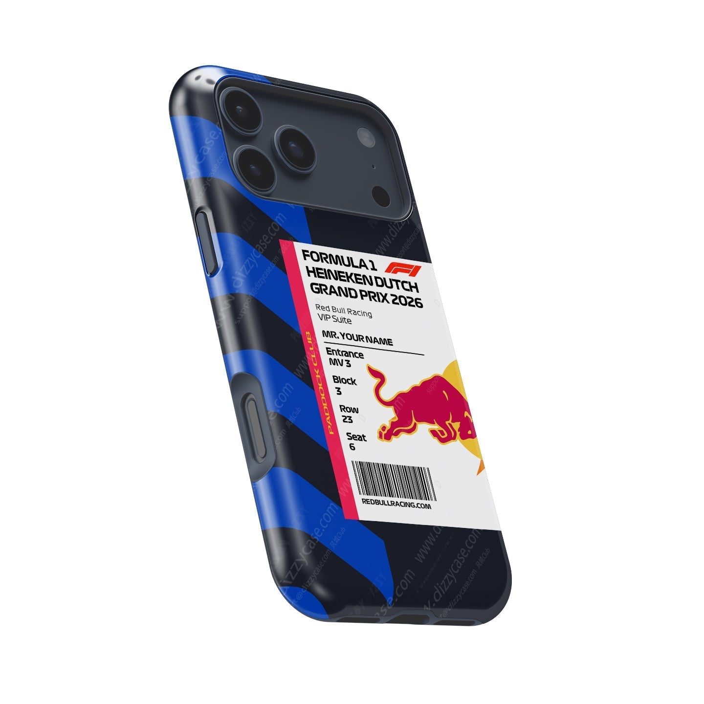 Custom Red Bull VIP Pass iPhone Case - Dutch GP 2026