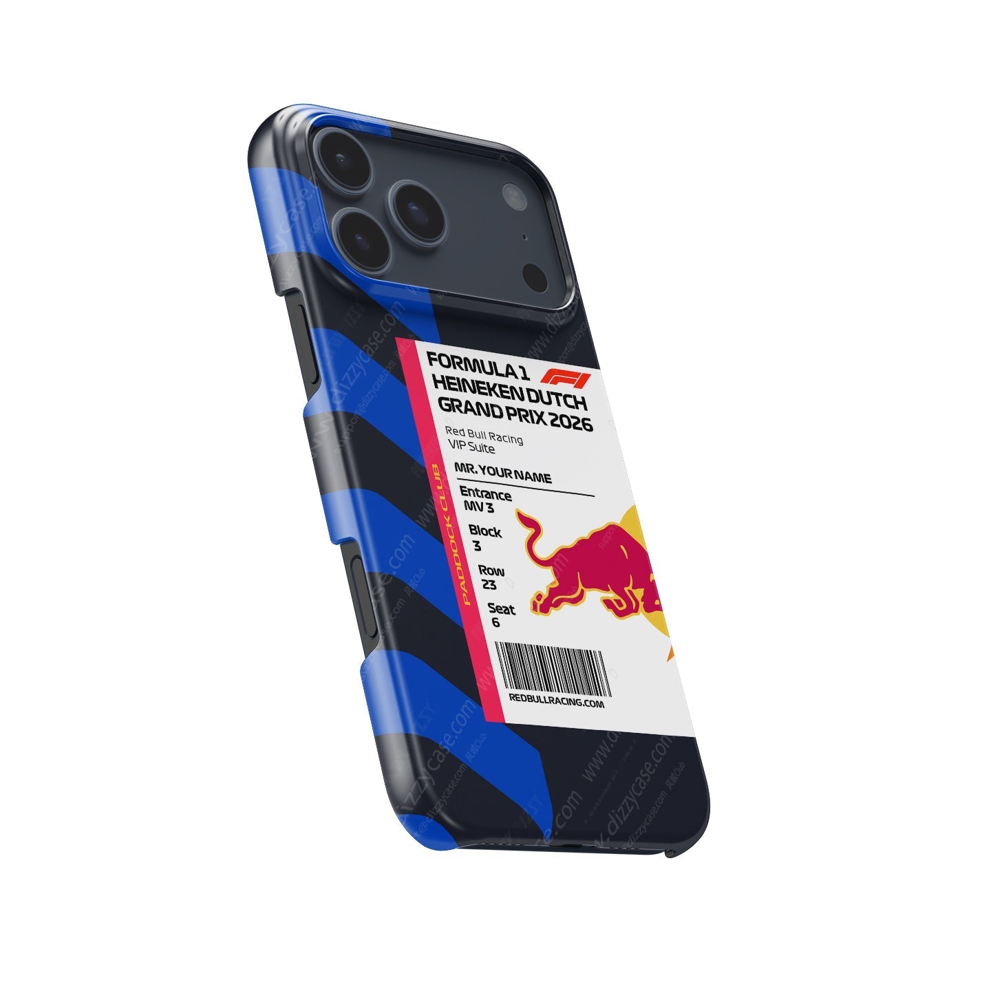 Custom Red Bull VIP Pass iPhone Case - Dutch GP 2026