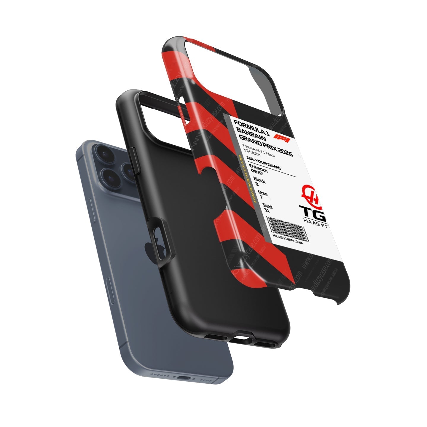 Custom TGR Haas VIP Pass iPhone Case - Bahrain 2026