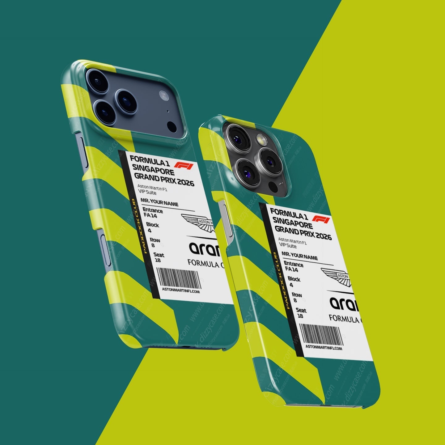 Custom Aston Martin VIP Pass iPhone Case - Singapore 2026