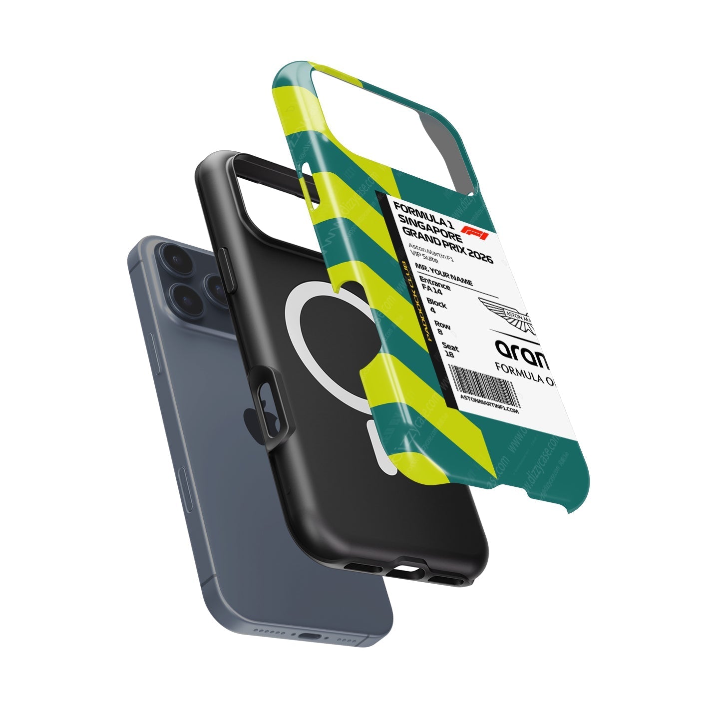 Custom Aston Martin VIP Pass iPhone Case - Singapore 2026