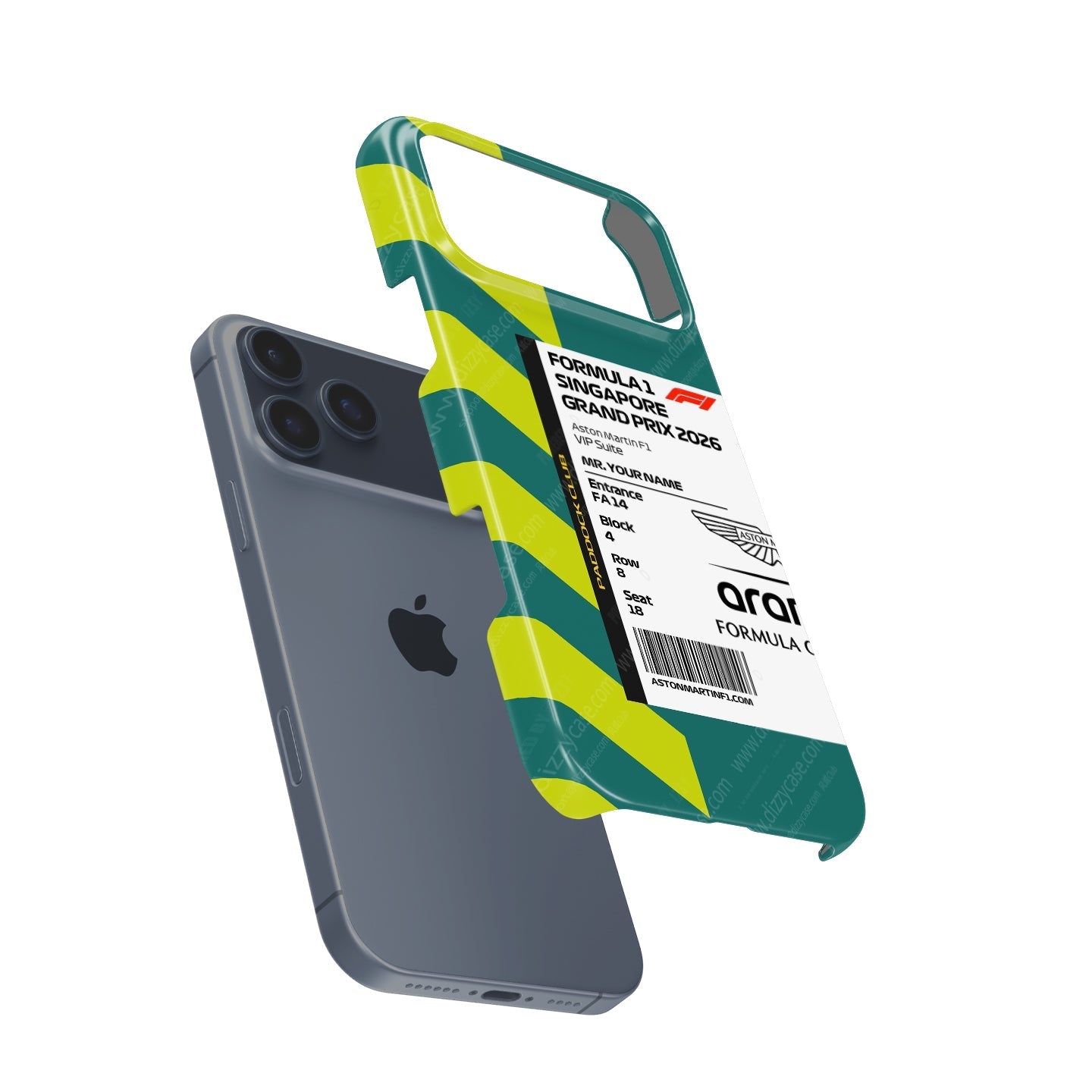 Custom Aston Martin VIP Pass iPhone Case - Singapore 2026