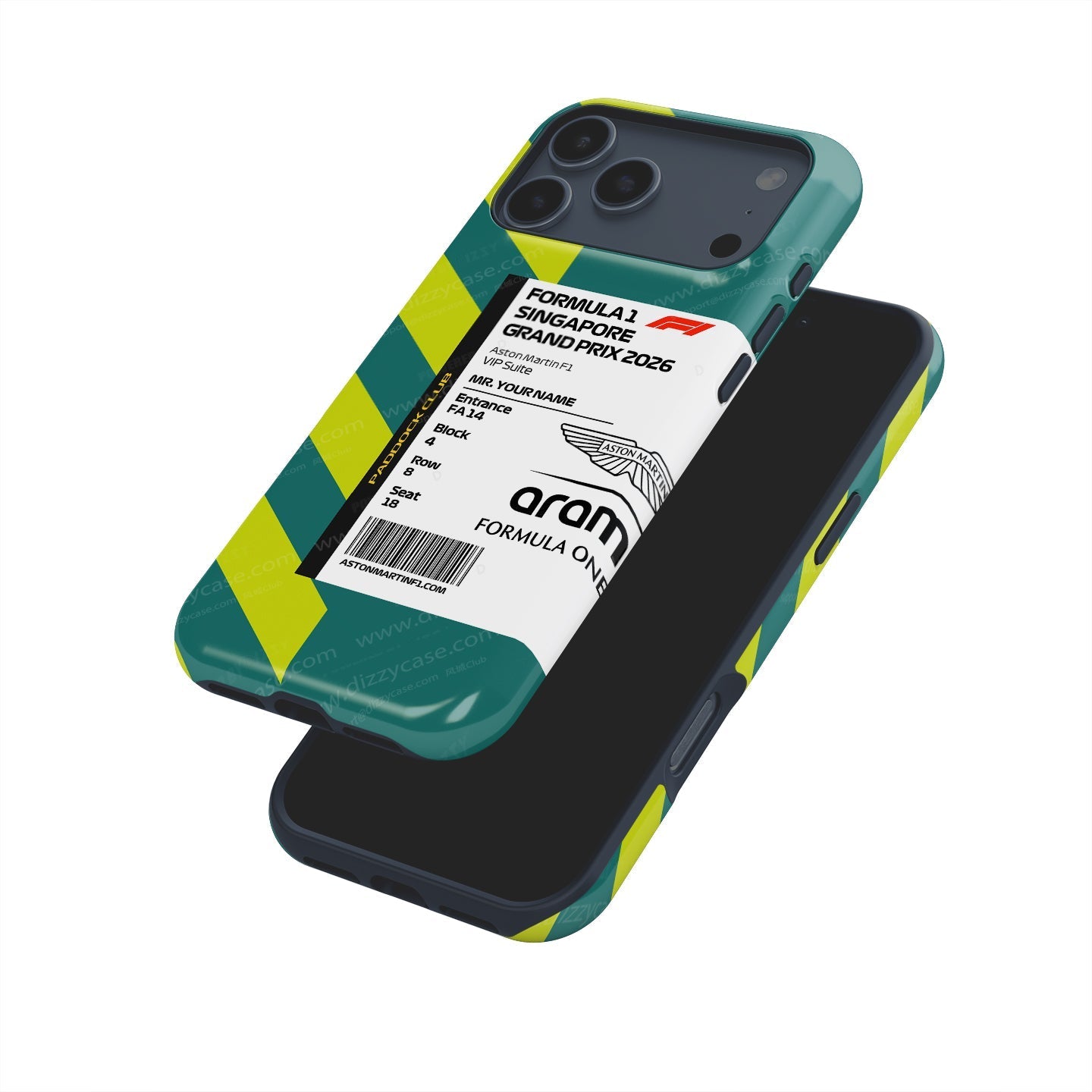 Custom Aston Martin VIP Pass iPhone Case - Singapore 2026