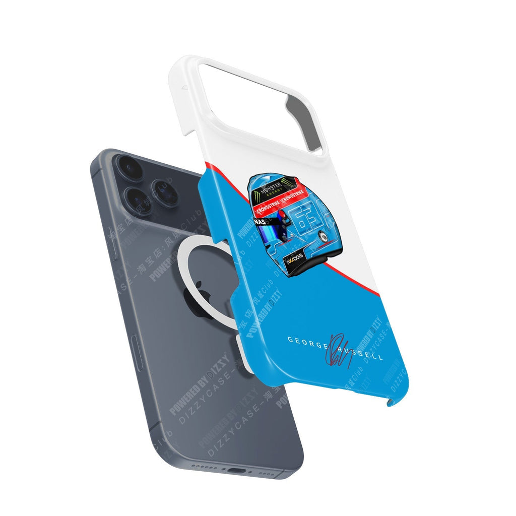 Show Your Support with the George Russell GR63 2023 Helmet Phone Case