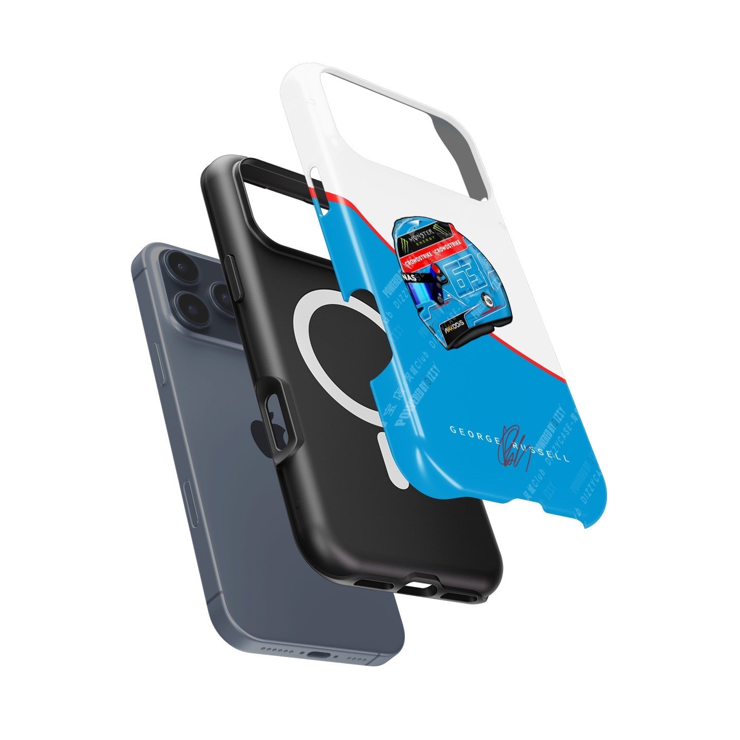 Show Your Support with the George Russell GR63 2023 Helmet Phone Case