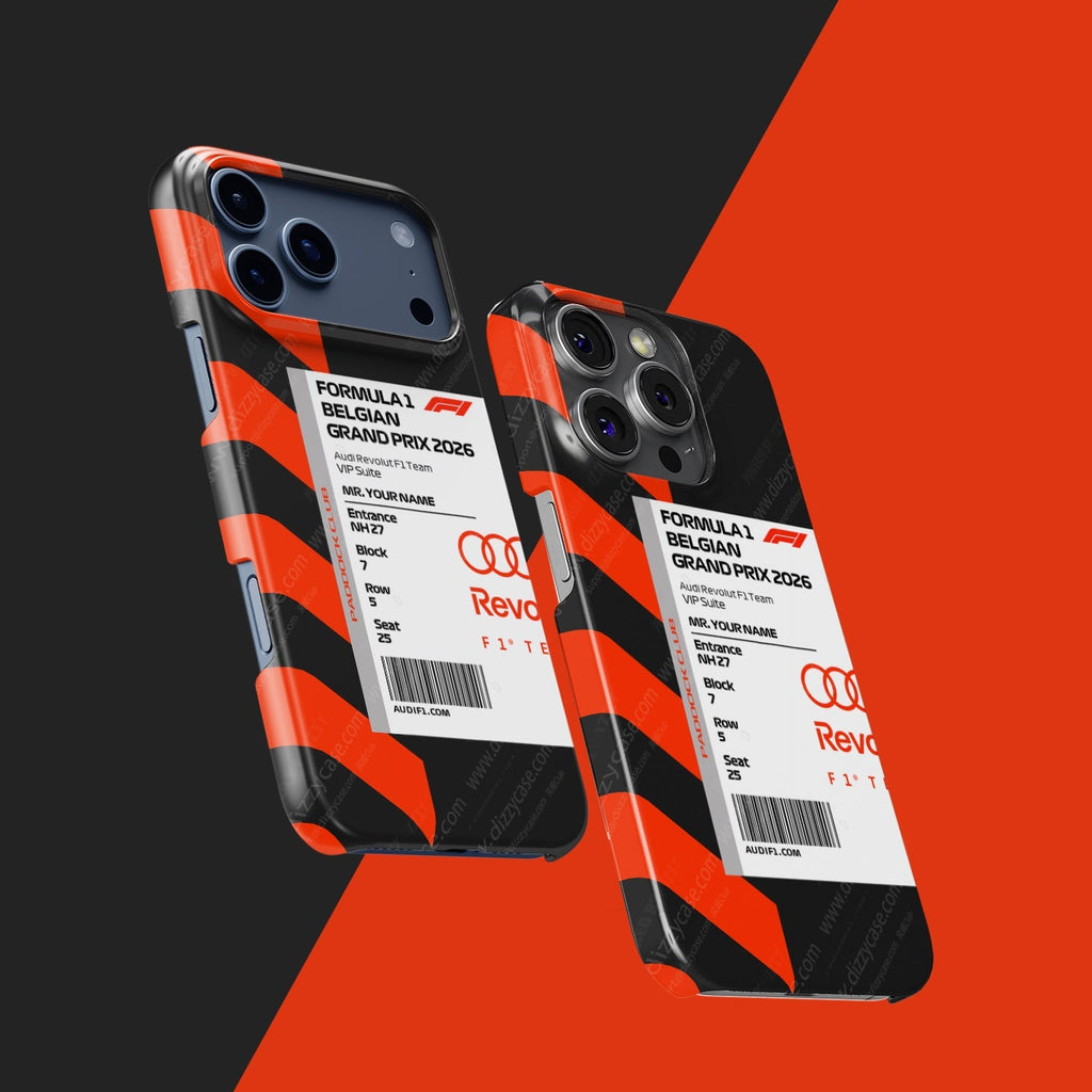 Custom Audi F1 VIP Pass iPhone Case - Belgium 2026