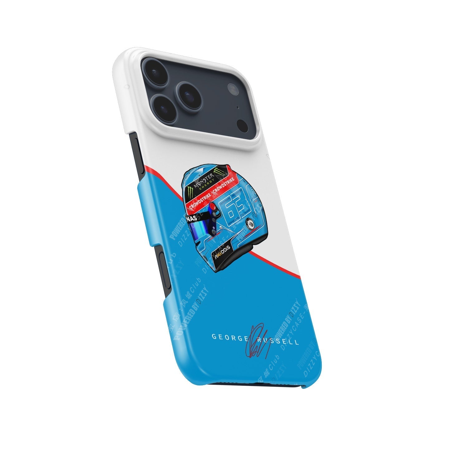 Show Your Support with the George Russell GR63 2023 Helmet Phone Case