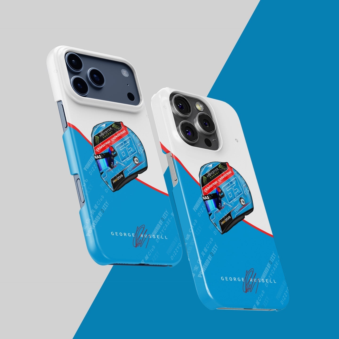 Show Your Support with the George Russell GR63 2023 Helmet Phone Case
