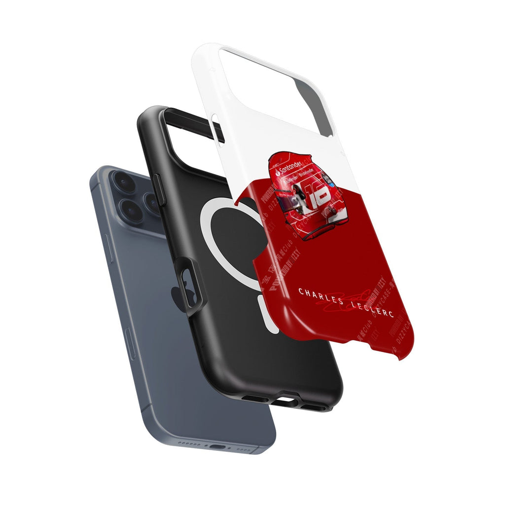 Charles Leclerc 2023 iPhone Case with Iconic Helmet Design
