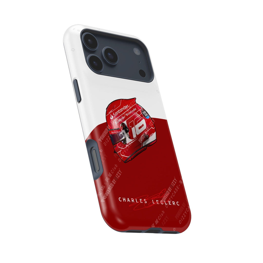 Charles Leclerc 2023 iPhone Case with Iconic Helmet Design