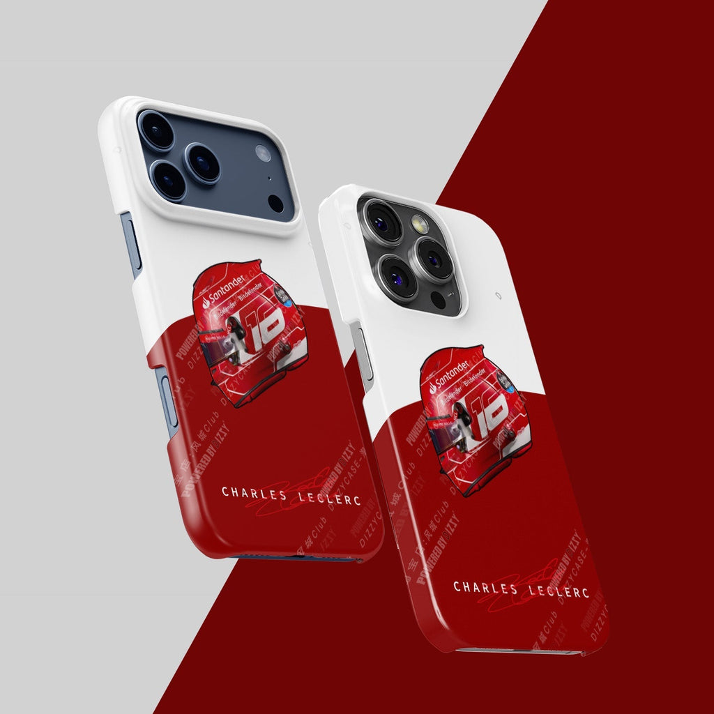 Charles Leclerc 2023 iPhone Case with Iconic Helmet Design