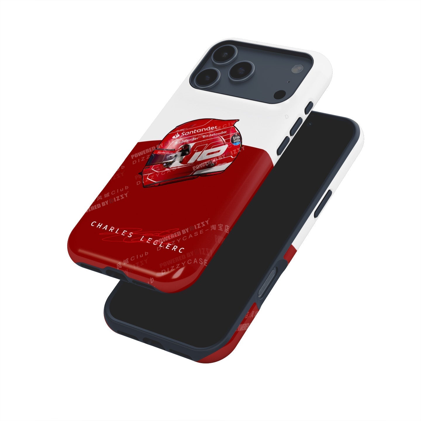 Charles Leclerc 2023 iPhone Case with Iconic Helmet Design