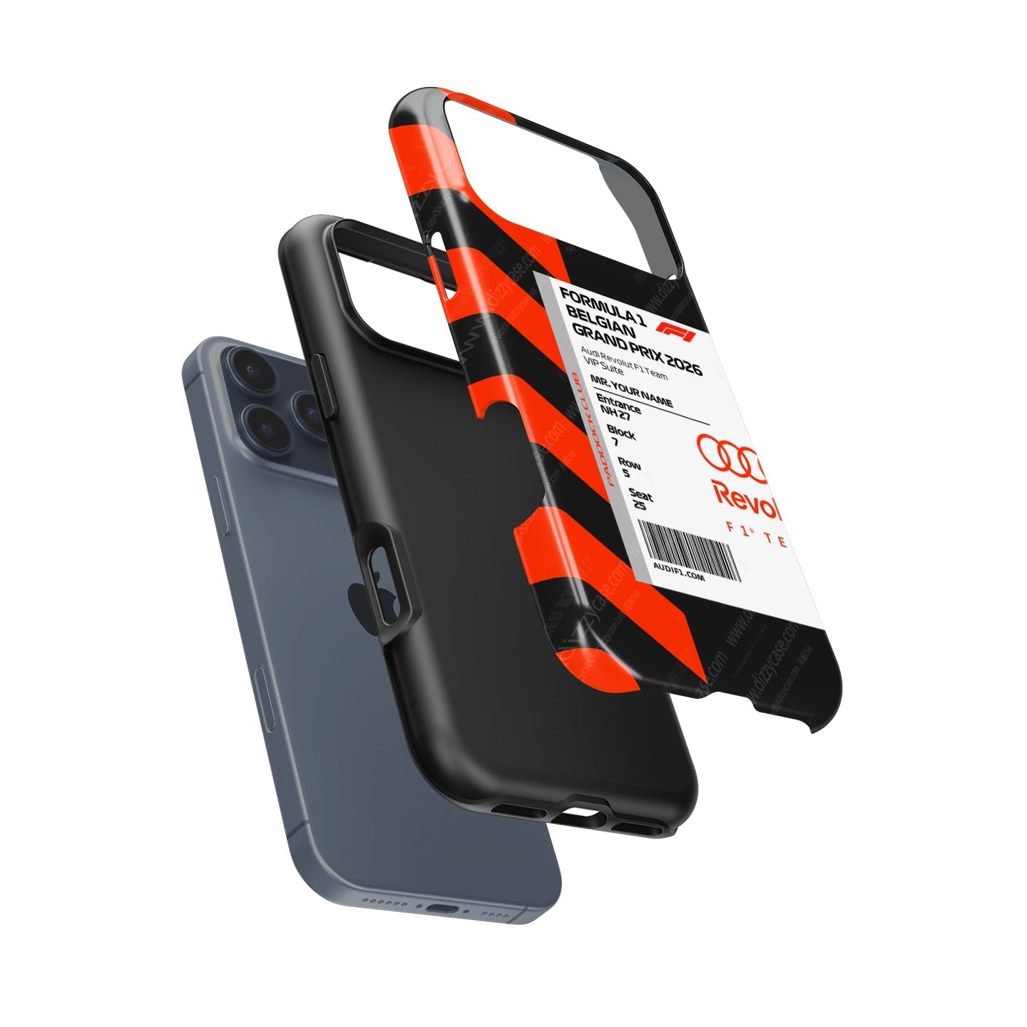 Custom Audi F1 VIP Pass iPhone Case - Belgium 2026
