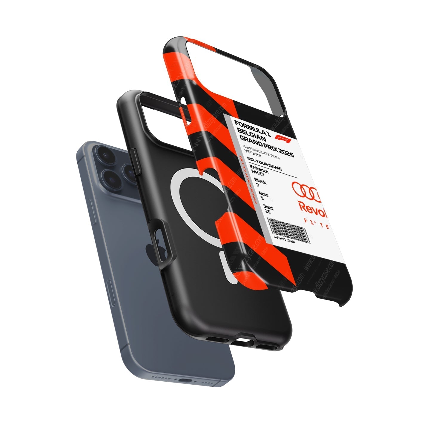 Custom Audi F1 VIP Pass iPhone Case - Belgium 2026