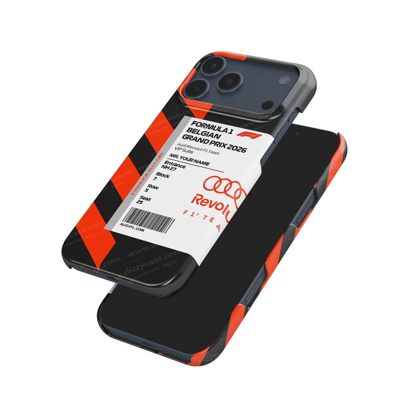 Custom Audi F1 VIP Pass iPhone Case - Belgium 2026