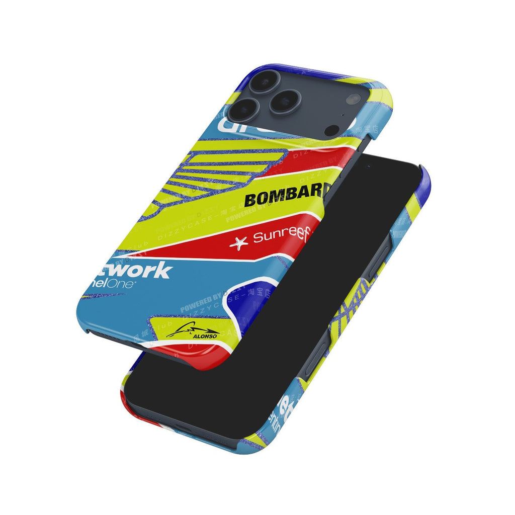 Fernando Alonso 2023 F1 Helmet Case for Apple iPhones