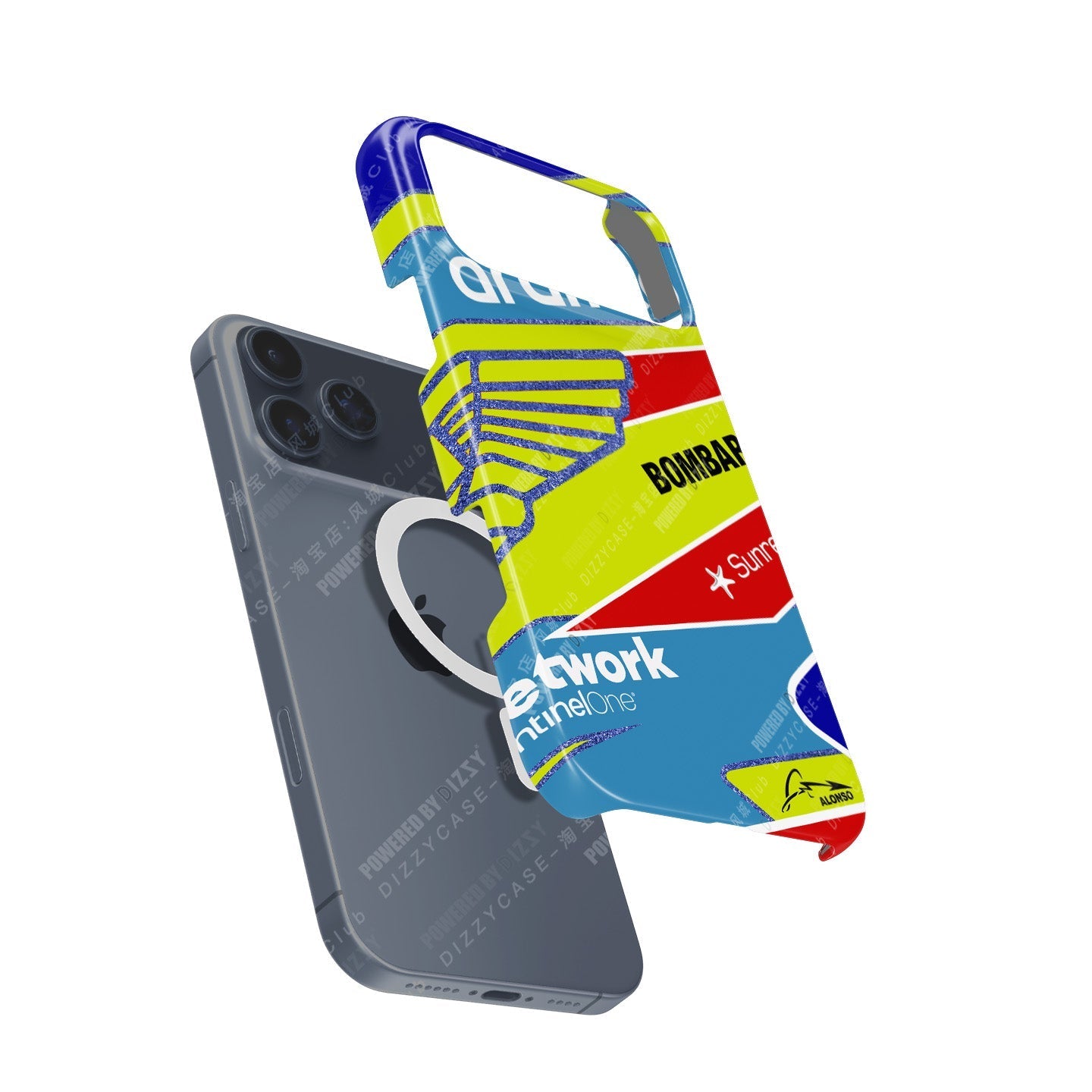 Fernando Alonso 2023 F1 Helmet Case for Apple iPhones