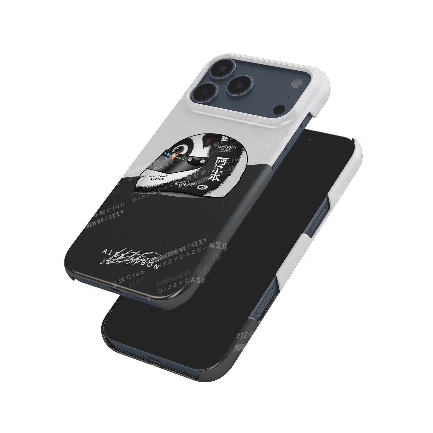 Panda-monium iPhone Case - Alex Albon 2024 China Helmet