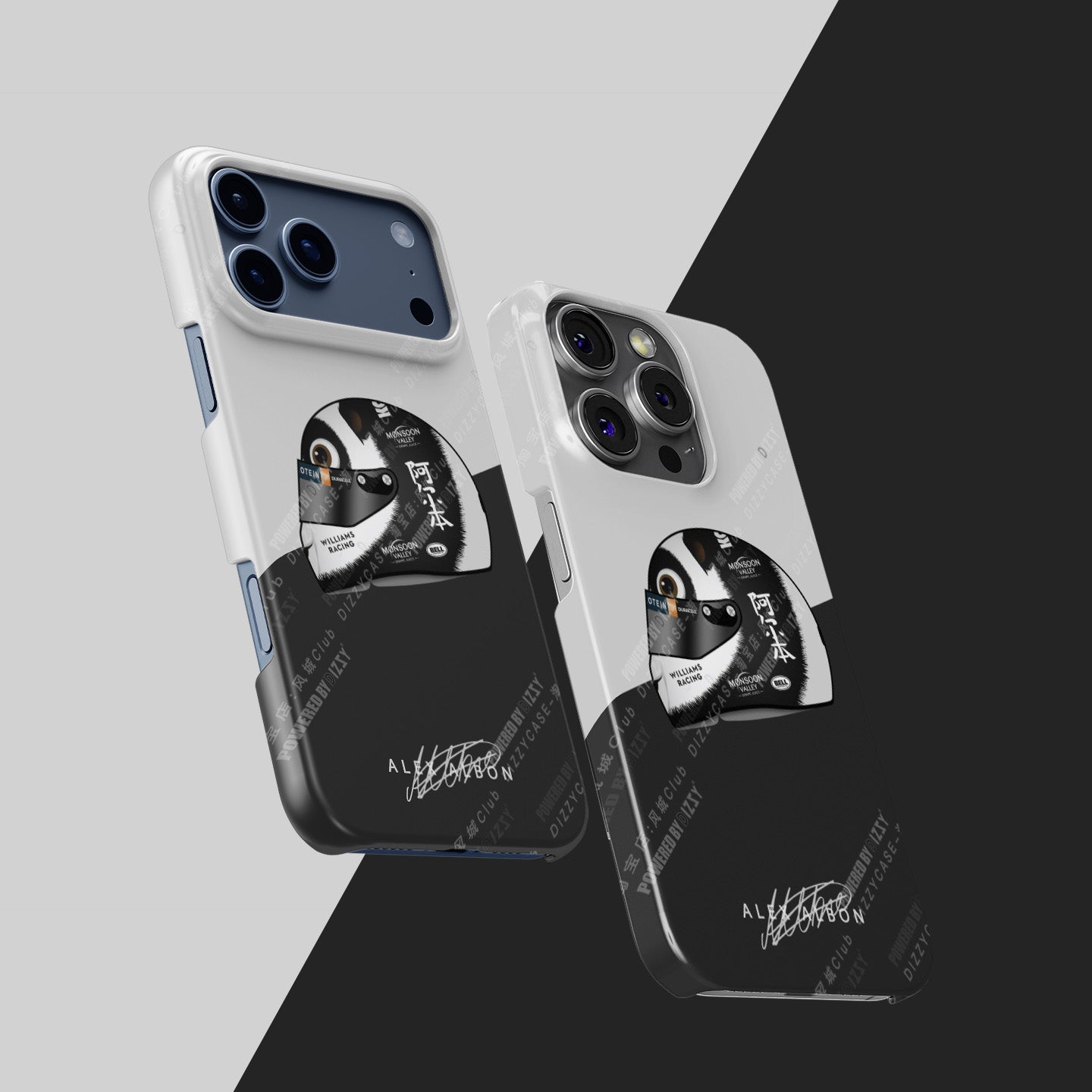 Panda-monium iPhone Case - Alex Albon 2024 China Helmet