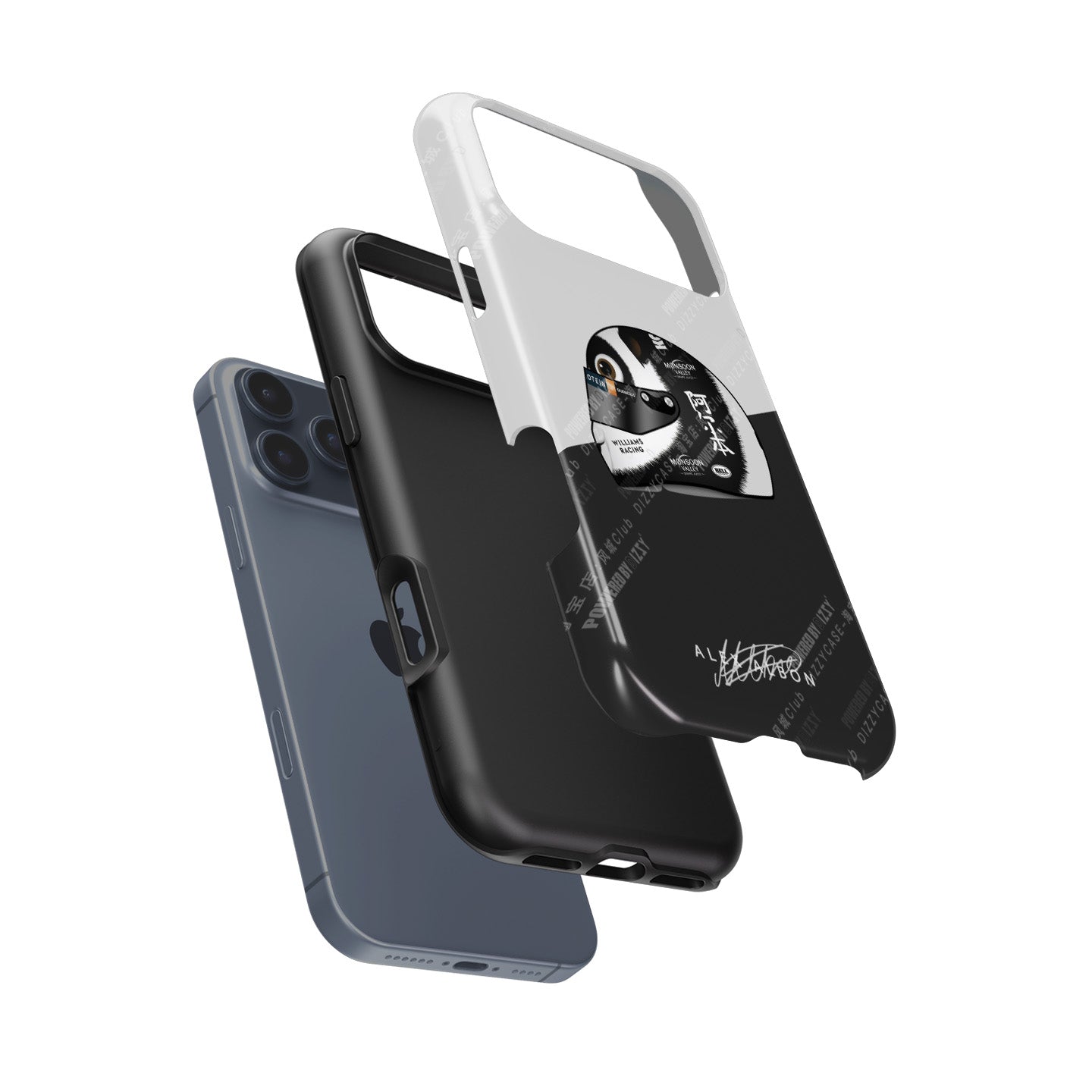 Panda-monium iPhone Case - Alex Albon 2024 China Helmet