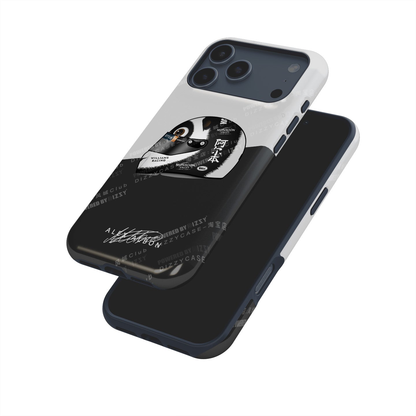 Panda-monium iPhone Case - Alex Albon 2024 China Helmet