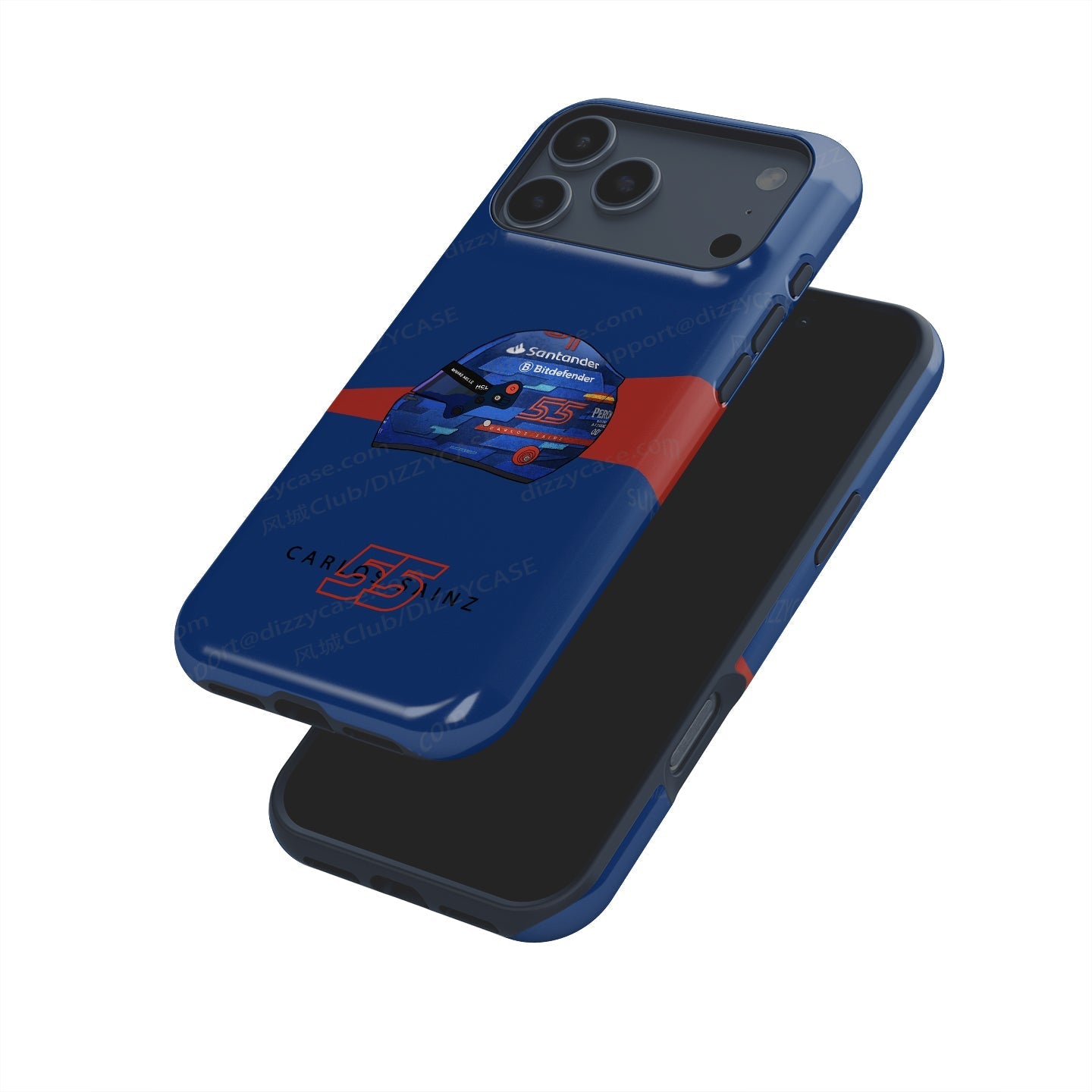 Carlos Sainz 2024 Miami Grand Prix Helmet iPhone Case ?¡ìC F1 Fan Edition