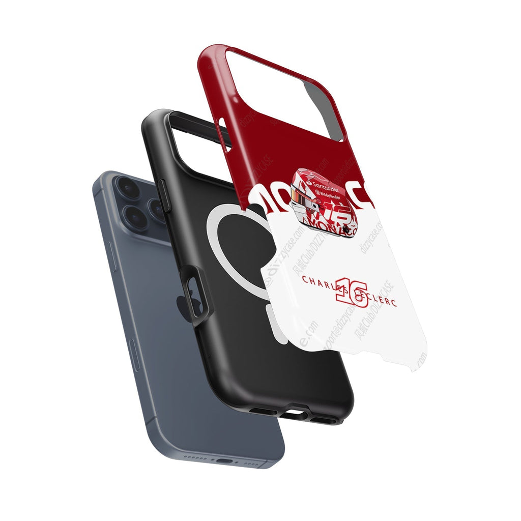 Charles Leclerc 2024 Monaco Grand Prix Helmet iPhone Case ?¡ìC Ferrari Edition