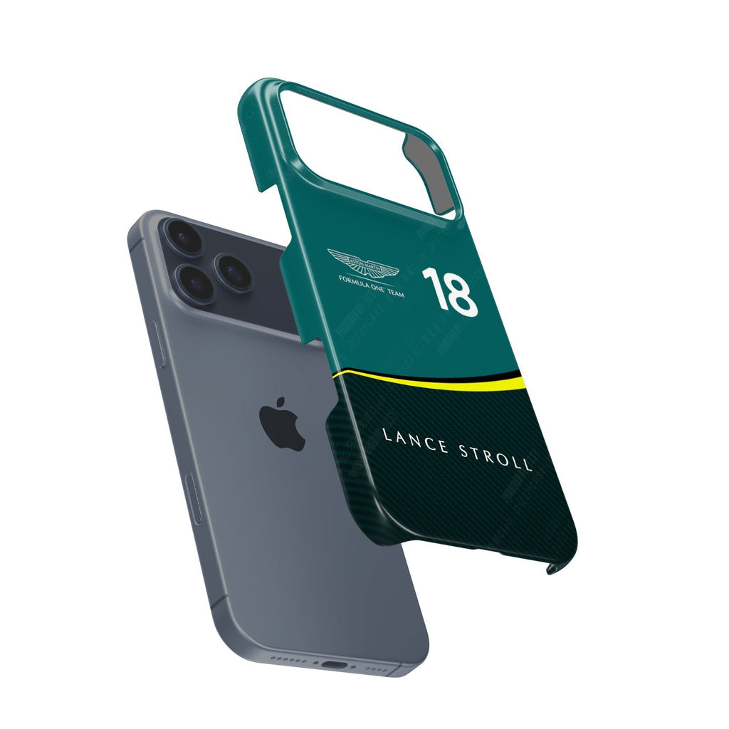 Show Your Support for Lance Stroll with Aston Martin F1 Livery Phone Case