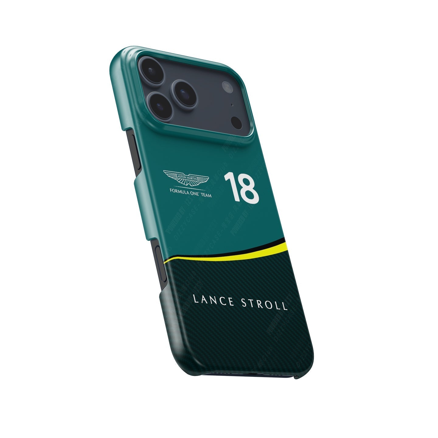 Show Your Support for Lance Stroll with Aston Martin F1 Livery Phone Case