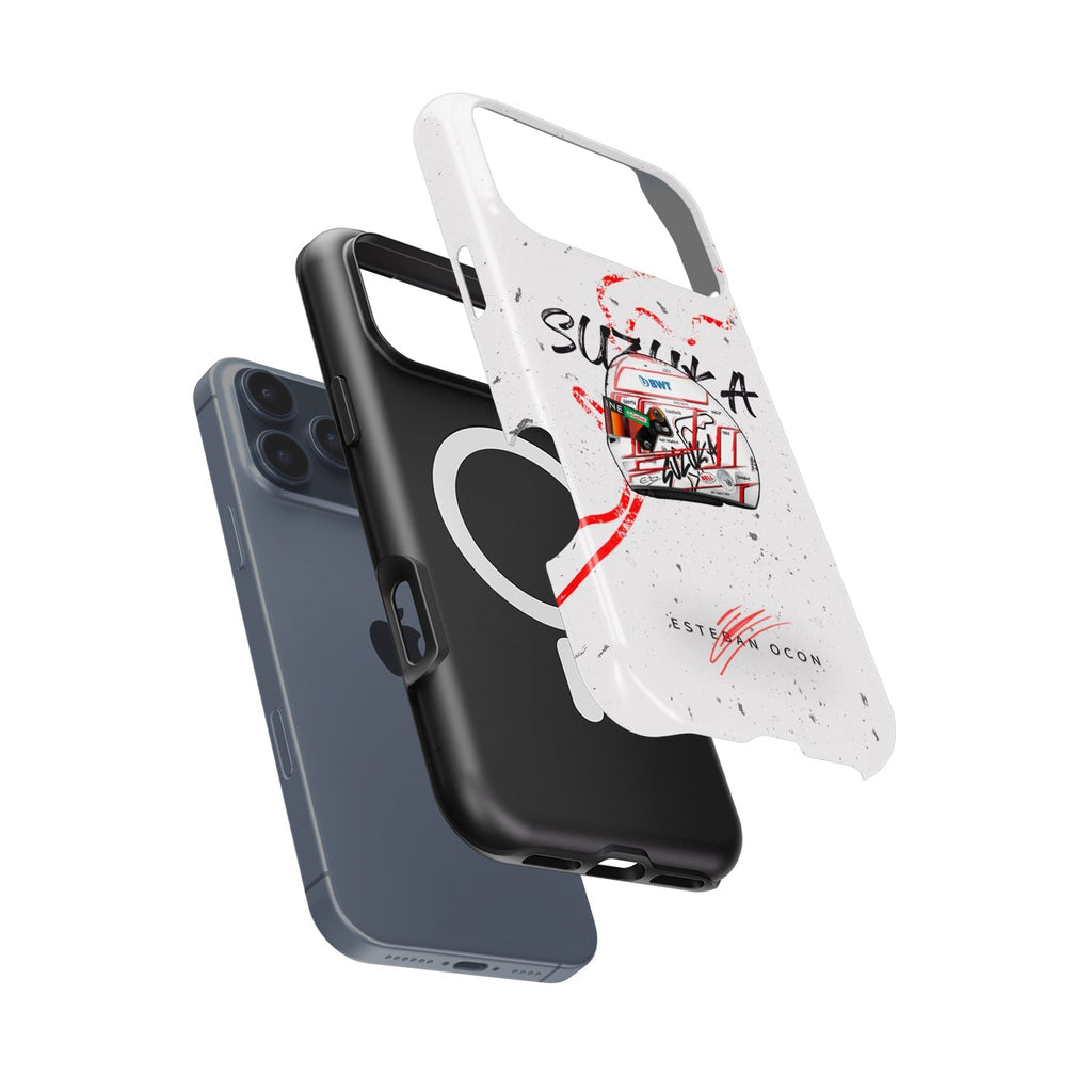 Esteban Ocon 2023 Japanese GP Helmet Phone Case - Apple Edition