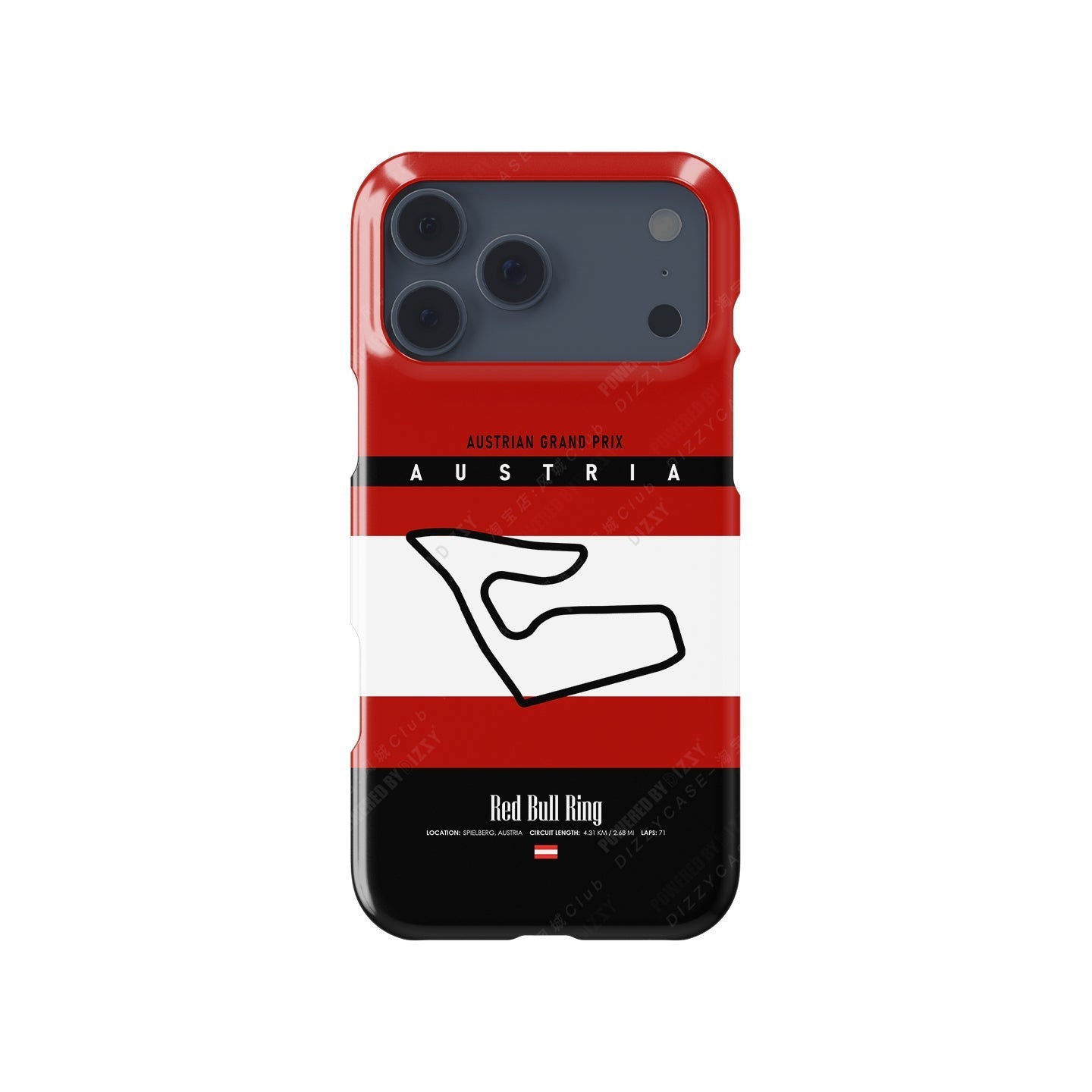 Austria GP iPhone Case ?¡ìC Red Bull Ring Track Map Design