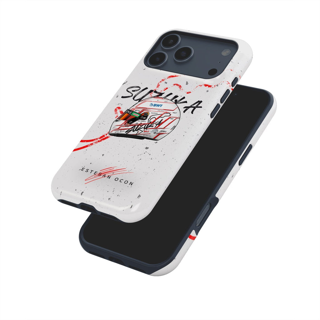 Esteban Ocon 2023 Japanese GP Helmet Phone Case - Apple Edition