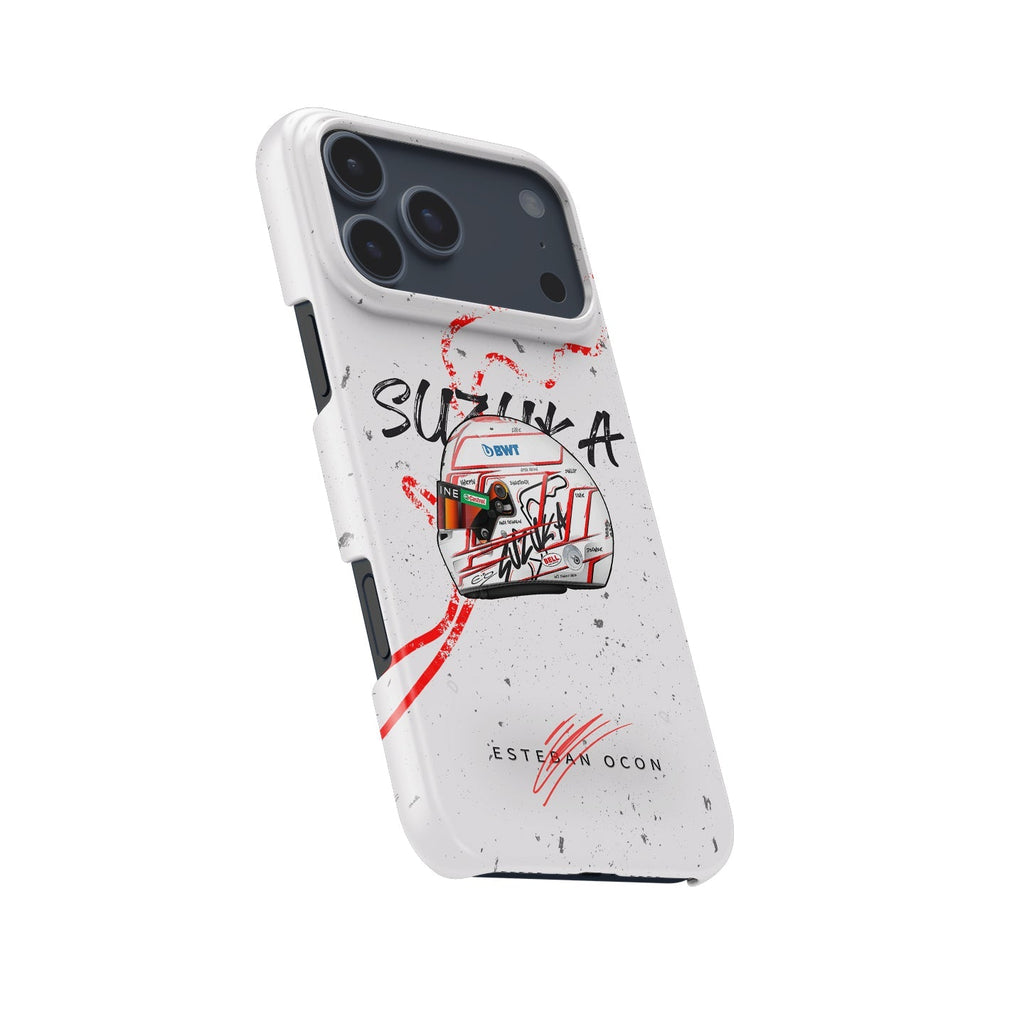 Esteban Ocon 2023 Japanese GP Helmet Phone Case - Apple Edition