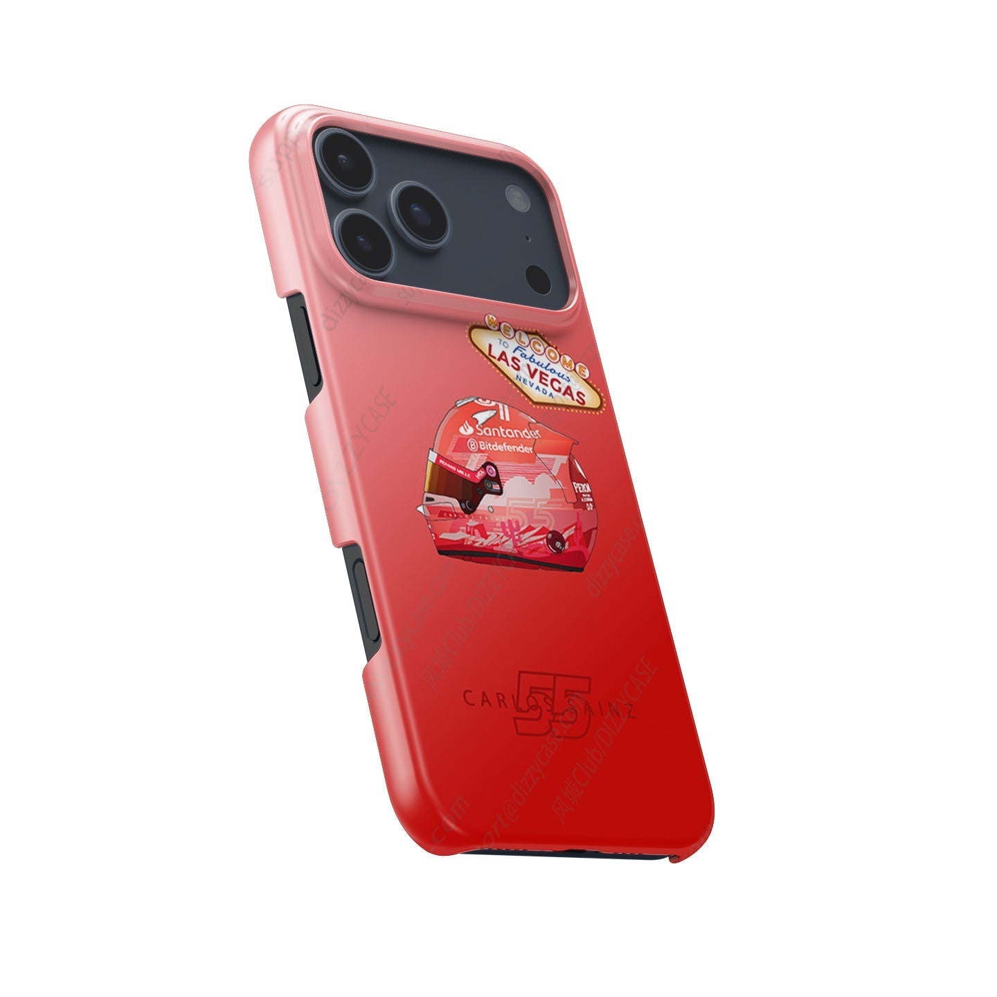Carlos Sainz 2024 Las Vegas Grand Prix Helmet iPhone Case ?¡ìC F1 Fan Edition