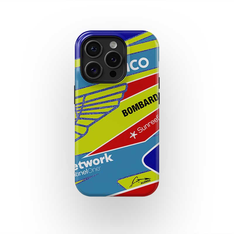 Fernando Alonso 2023 F1 Helmet Case for Apple iPhones