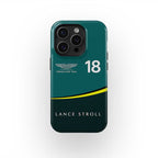 Show Your Support for Lance Stroll with Aston Martin F1 Livery Phone Case