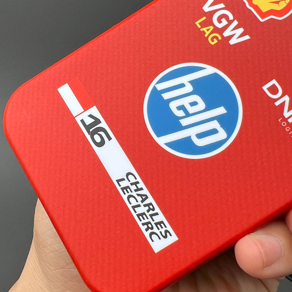 Leclerc Ferrari Parody Race Suit Phone Case ?¡ìC Satirical ???HELP??¨¤ Edition (for iPhone)